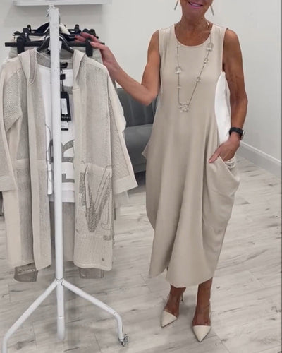 EaseLuxe™ Sleeveless Midi