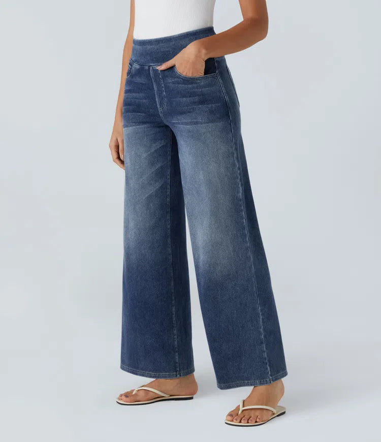 High Waisted  Baggy Stretchy  Casual Jeans