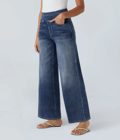 High Waisted  Baggy Stretchy  Casual Jeans