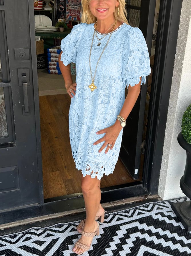 Signature - Lace Crochet Dress