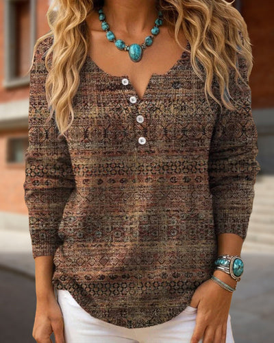 Mirelle™ | Vintage Button-Up Casual Top