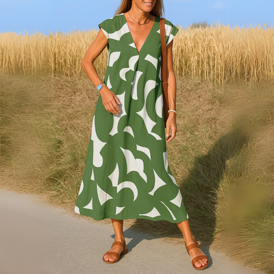 Flowing V-neck dress