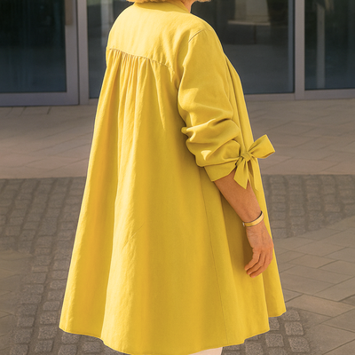 Noor & June™ | Louise Blouse – Solid Shirt with Tie Sleeves