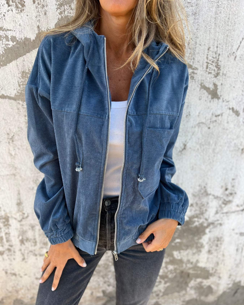 Ella Corduroy Hooded Jacket