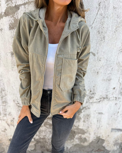 Ella Corduroy Hooded Jacket