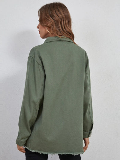 DenimEase™ Oversized Trucker Jacket