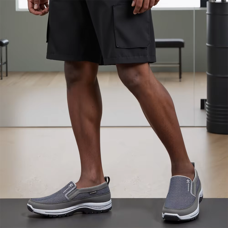 ⏰Limited Time 50% OFF🛒 Men's Orthopedic Slip-On Walking Sneakers – Breathable Upper, Non-Slip Sole, 12 Hours+ Comfort & Pain Relief