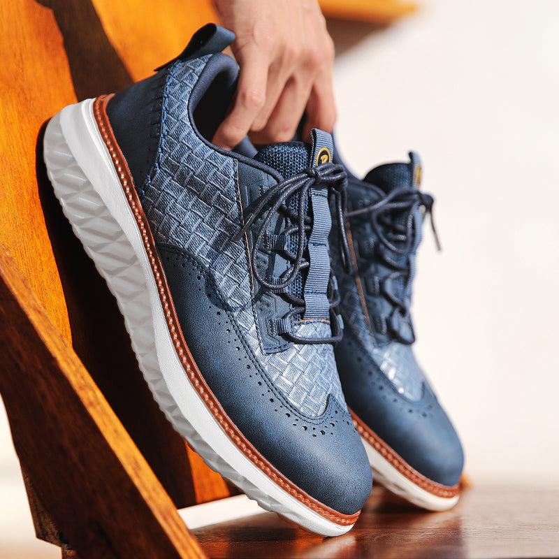 Corvian™ | Men's Comfortable Lace-Up Brogue Sneakers