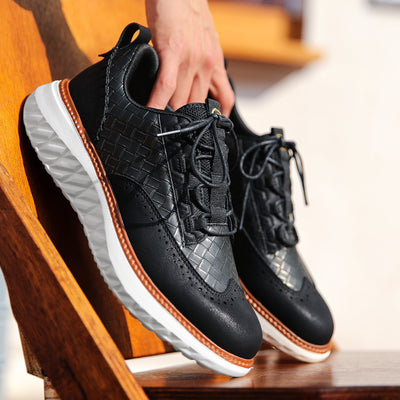 Corvian™ | Men's Comfortable Lace-Up Brogue Sneakers