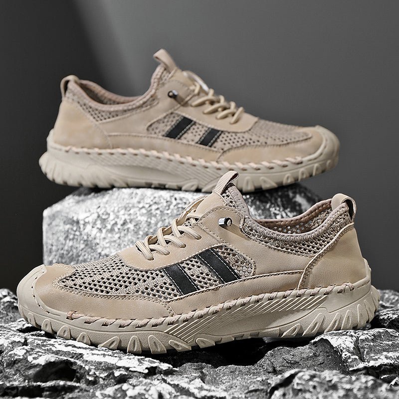 TrailEase™ | Men's Slip-On Orthopedic Leather Hiking Shoes