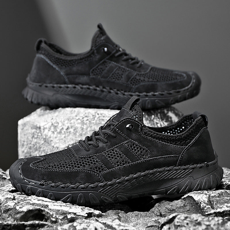 TrailEase™ | Men's Slip-On Orthopedic Leather Hiking Shoes