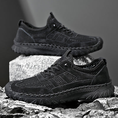 TrailEase™ | Men's Slip-On Orthopedic Leather Hiking Shoes