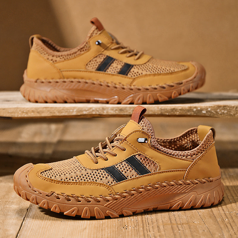 TrailEase™ | Men's Slip-On Orthopedic Leather Hiking Shoes