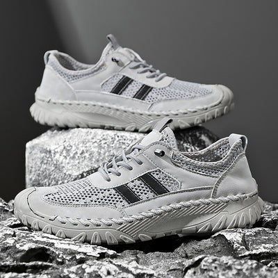 TrailEase™ | Men's Slip-On Orthopedic Leather Hiking Shoes