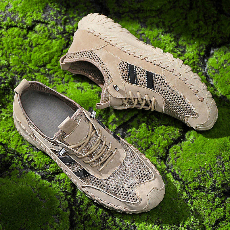 TrailEase™ | Men's Slip-On Orthopedic Leather Hiking Shoes