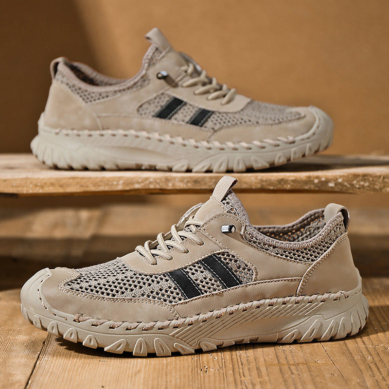 TrailEase™ | Men's Slip-On Orthopedic Leather Hiking Shoes