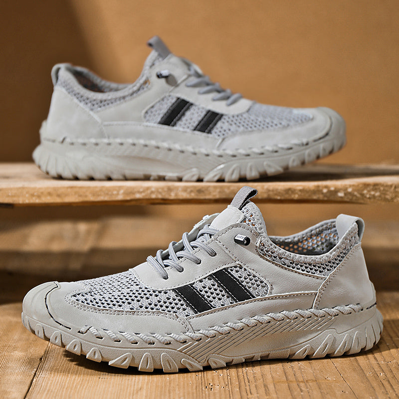 TrailEase™ | Men's Slip-On Orthopedic Leather Hiking Shoes