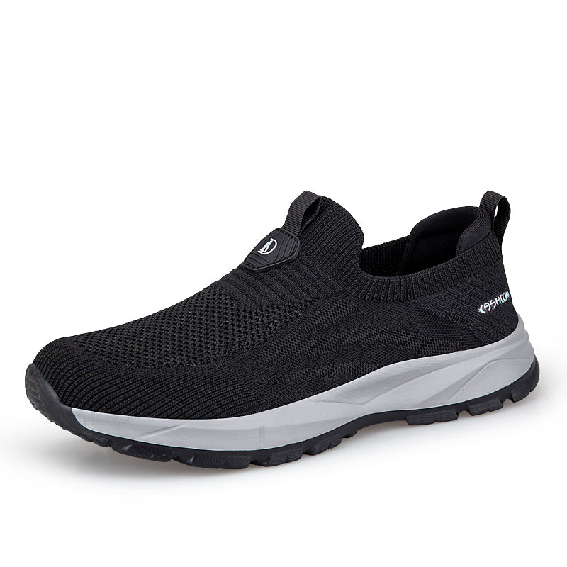 ⏰LAST DAY - 50% OFF🛒 Men's Orthopedic Slip-On Knit Sneakers – Breathable Mesh Comfort Walking Shoes, Lightweight & Supportive, Easy On/Off Casual Shoes for All-Day Pain Relief