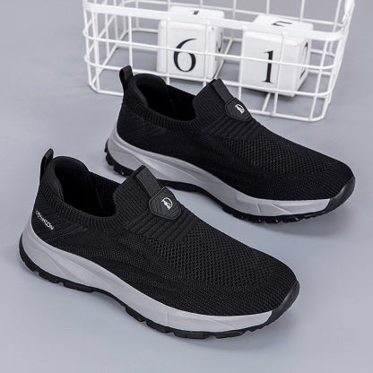 ⏰LAST DAY - 50% OFF🛒 Men's Orthopedic Slip-On Knit Sneakers – Breathable Mesh Comfort Walking Shoes, Lightweight & Supportive, Easy On/Off Casual Shoes for All-Day Pain Relief