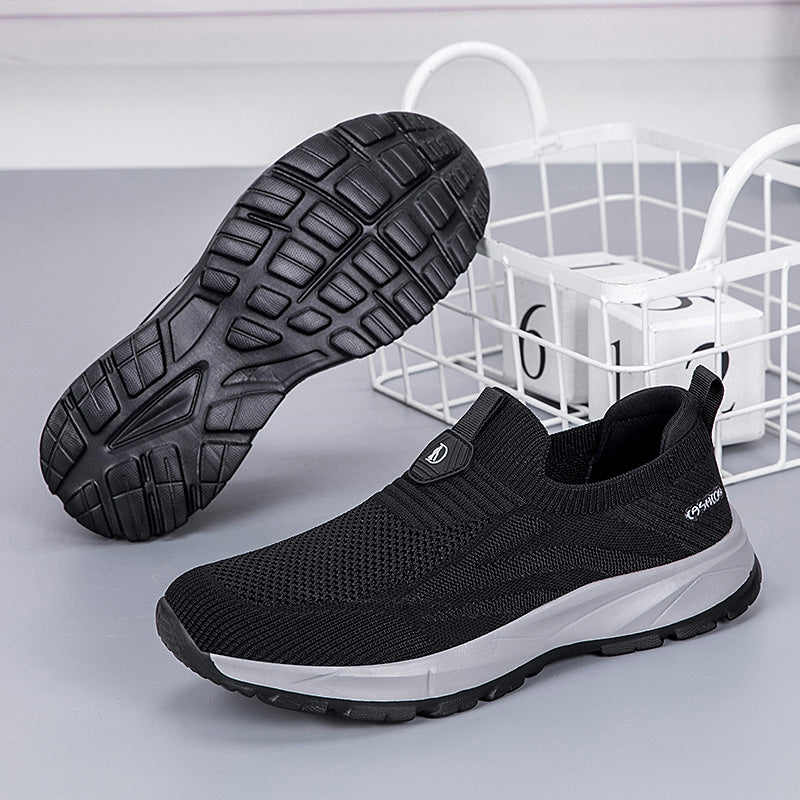 ⏰LAST DAY - 50% OFF🛒 Men's Orthopedic Slip-On Knit Sneakers – Breathable Mesh Comfort Walking Shoes, Lightweight & Supportive, Easy On/Off Casual Shoes for All-Day Pain Relief