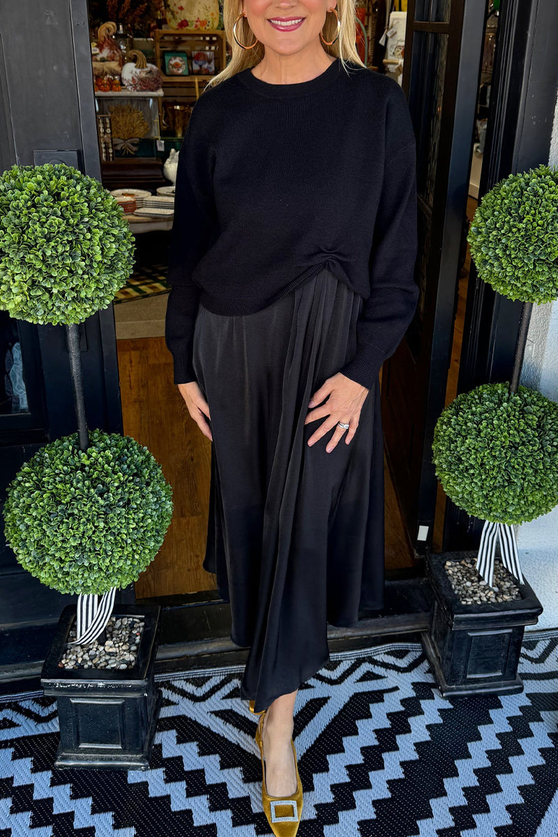 Elara™ | Knit Pleated Layered Dress Set