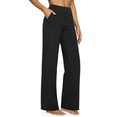 High-waist wide leg casual pants