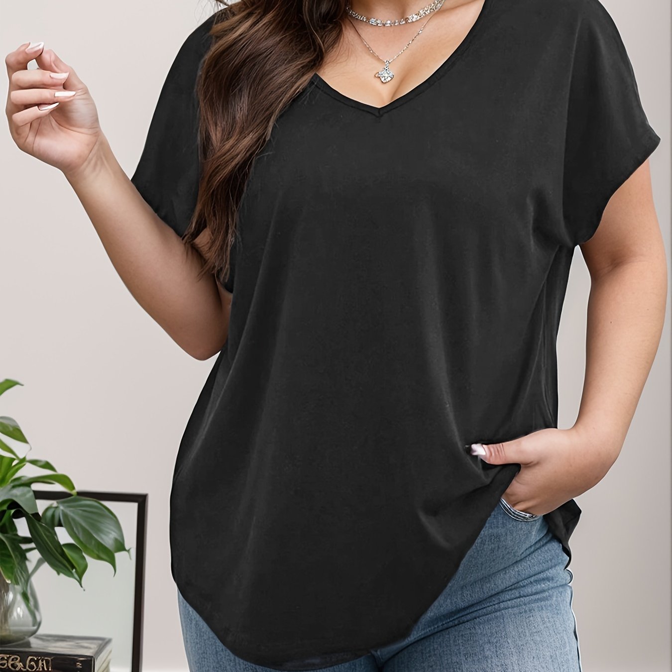 CurveEase™ V-Neck Tee