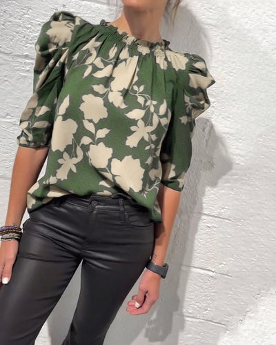 Clarisse™ | Ruffled Puff Sleeve Blouse