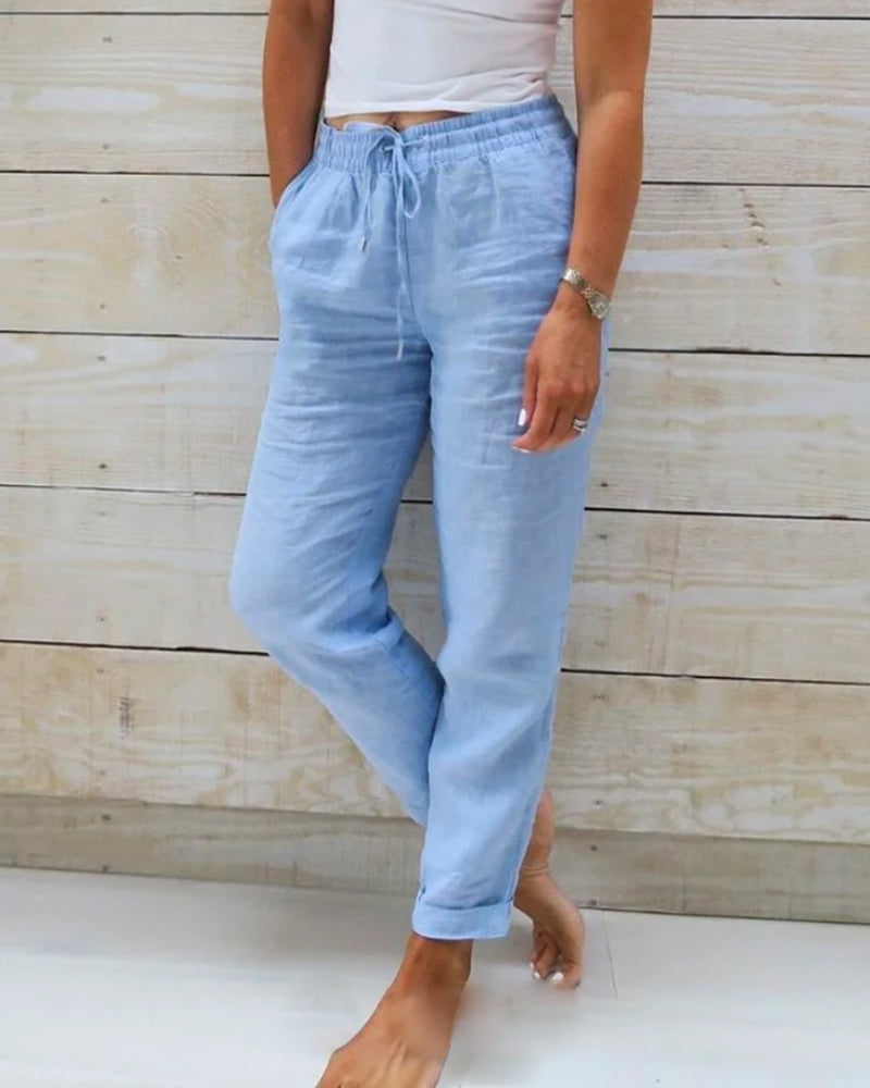 RENARA™ | RELAXED ELASTIC TROUSERS
