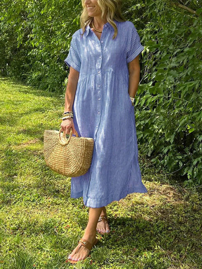 Marivelle – Striped Shirt Dress