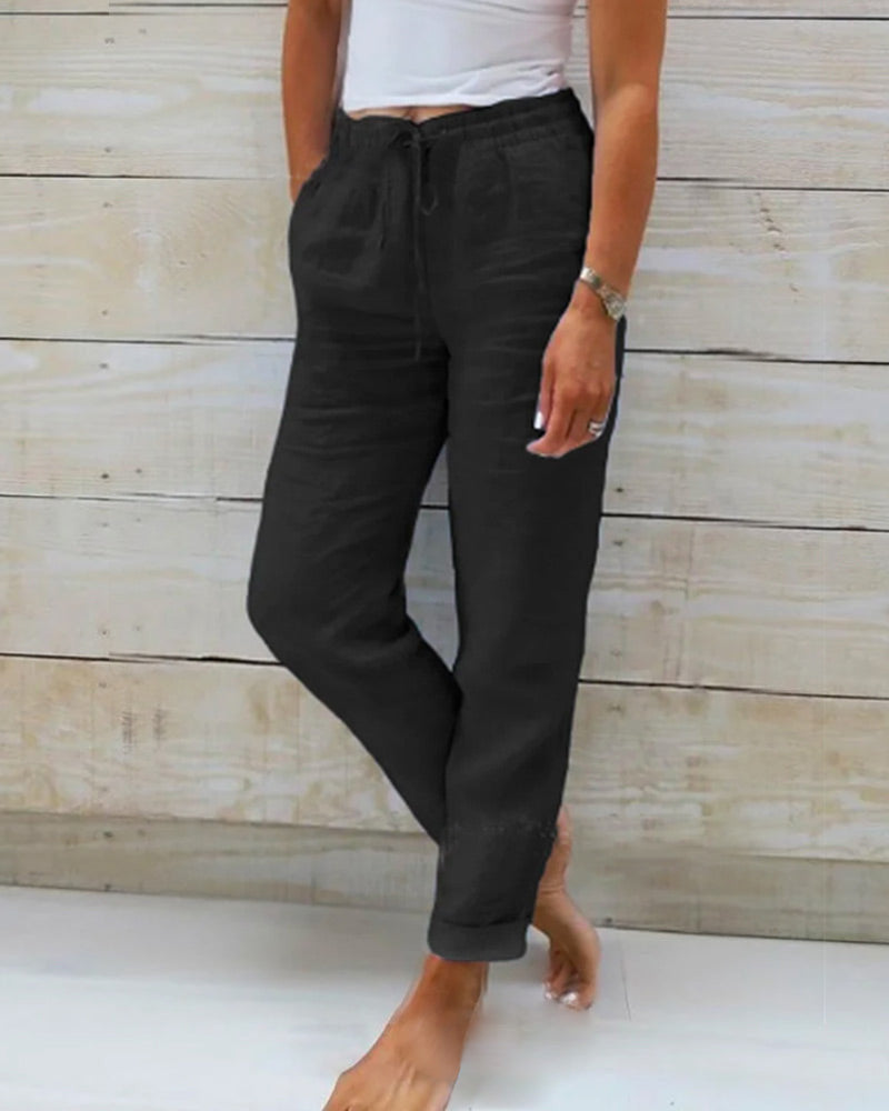 RENARA™ | RELAXED ELASTIC TROUSERS