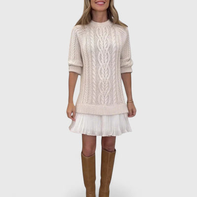 Veloria™ | Elegant Knit Sweater Dress