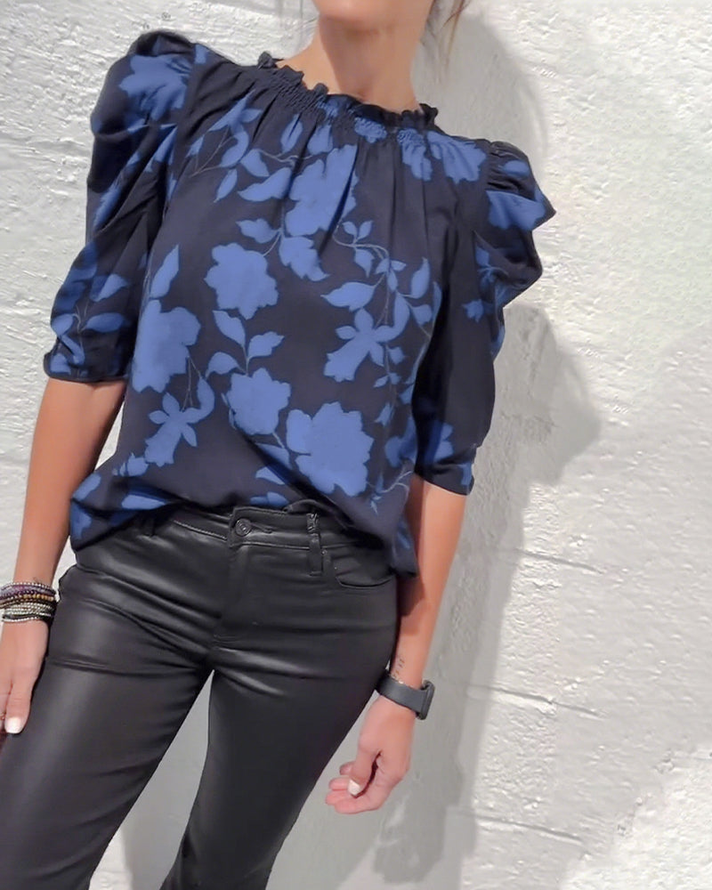 Clarisse™ | Ruffled Puff Sleeve Blouse