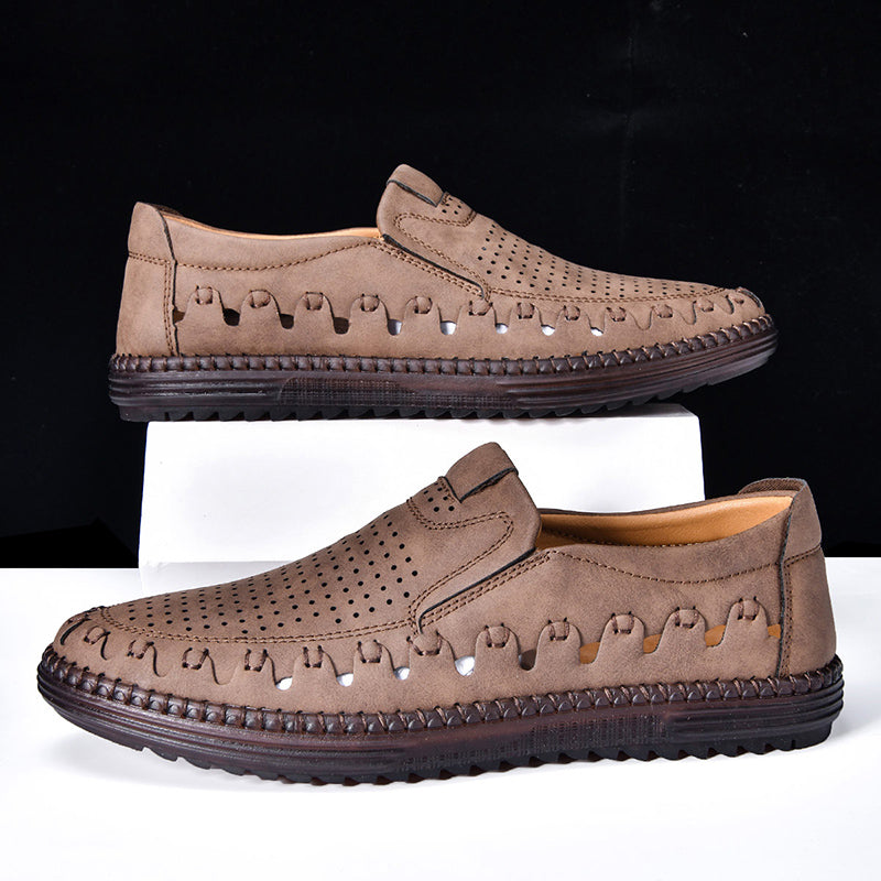 ⏰LAST DAY – 60% OFF🛒 Men's Handmade Orthopedic Leather Loafers – Breathable, Supportive & Lightweight Casual Shoes for Walking, Driving & Everyday Comfort