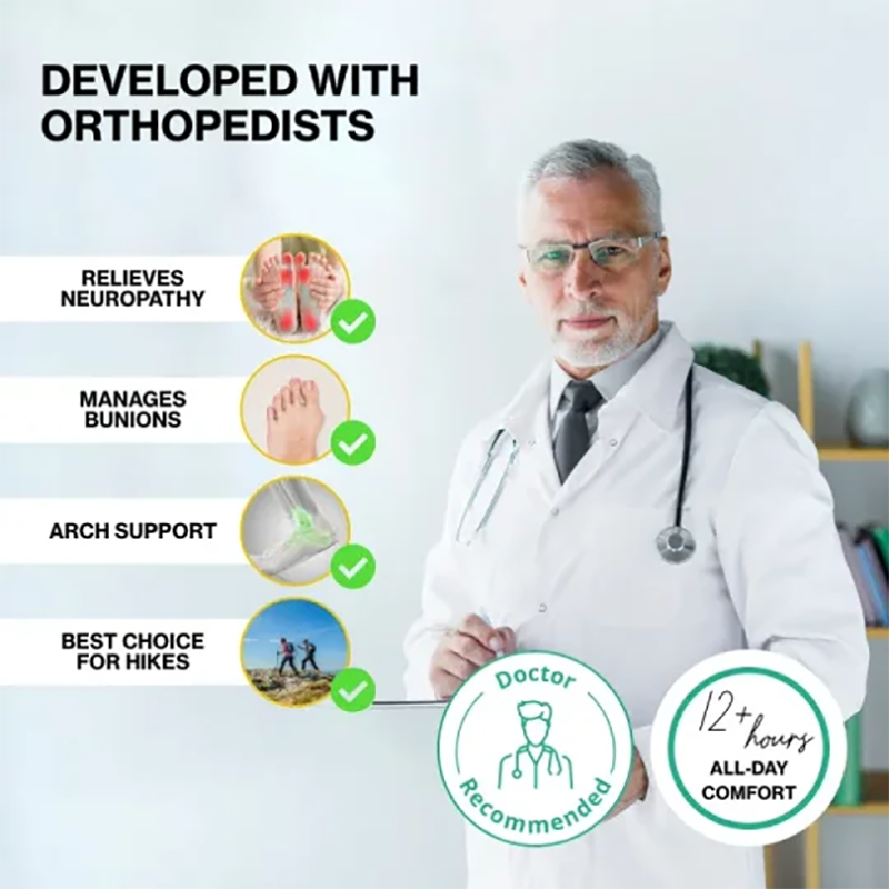 TrailEase™ | Men's Slip-On Orthopedic Leather Hiking Shoes