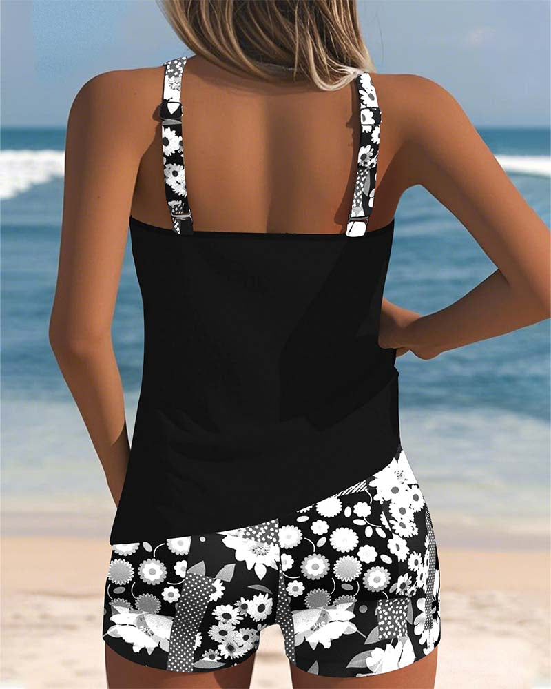 Marisse™ | Printed Swimsuit Tank & Boxer Set