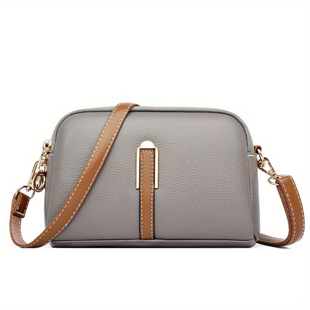 Mila™ | Litchi-Embossed Crossbody Bag