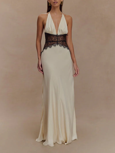 Selvianne™ | Silk Elegance Maxi Dress