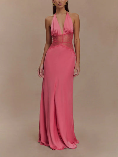Selvianne™ | Silk Elegance Maxi Dress