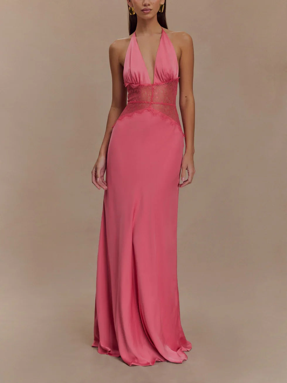 Selvianne™ | Silk Elegance Maxi Dress