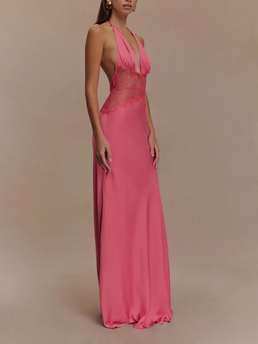 Selvianne™ | Silk Elegance Maxi Dress