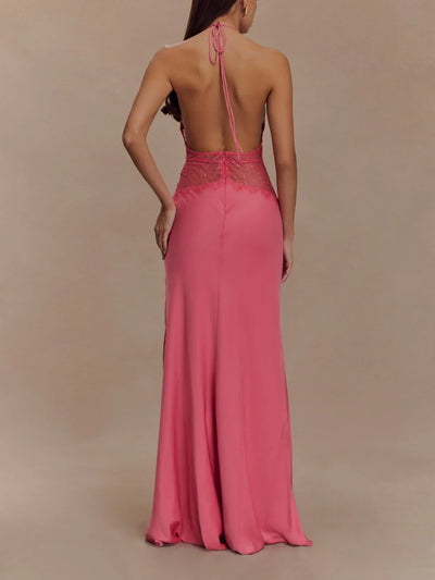 Selvianne™ | Silk Elegance Maxi Dress