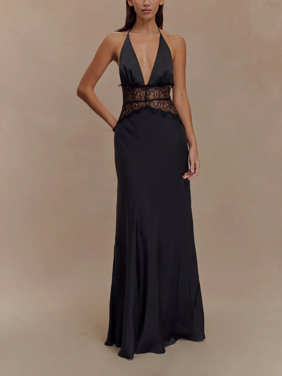 Selvianne™ | Silk Elegance Maxi Dress