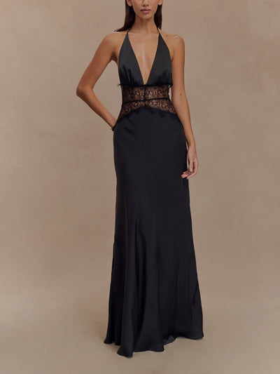 Selvianne™ | Silk Elegance Maxi Dress