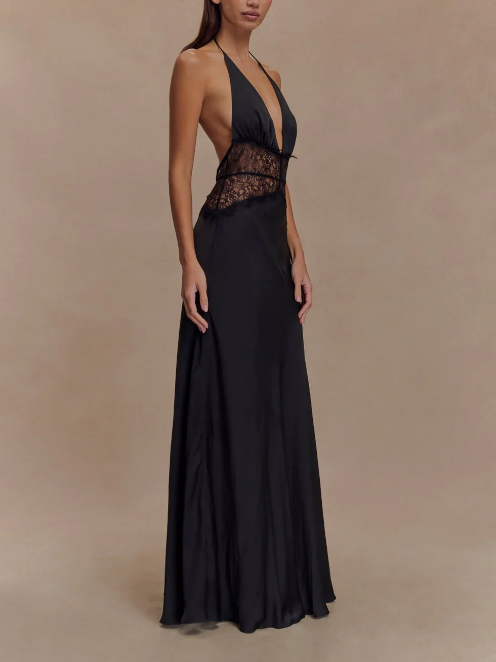 Selvianne™ | Silk Elegance Maxi Dress