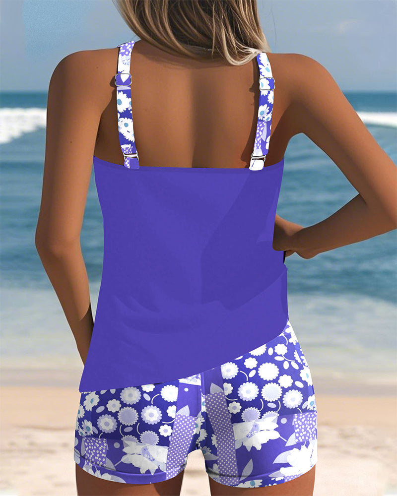 Marisse™ | Printed Swimsuit Tank & Boxer Set