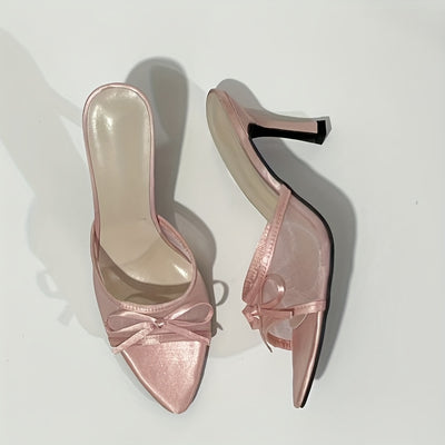 Evelisse – Bow Mesh Heels