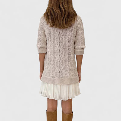 Veloria™ | Elegant Knit Sweater Dress