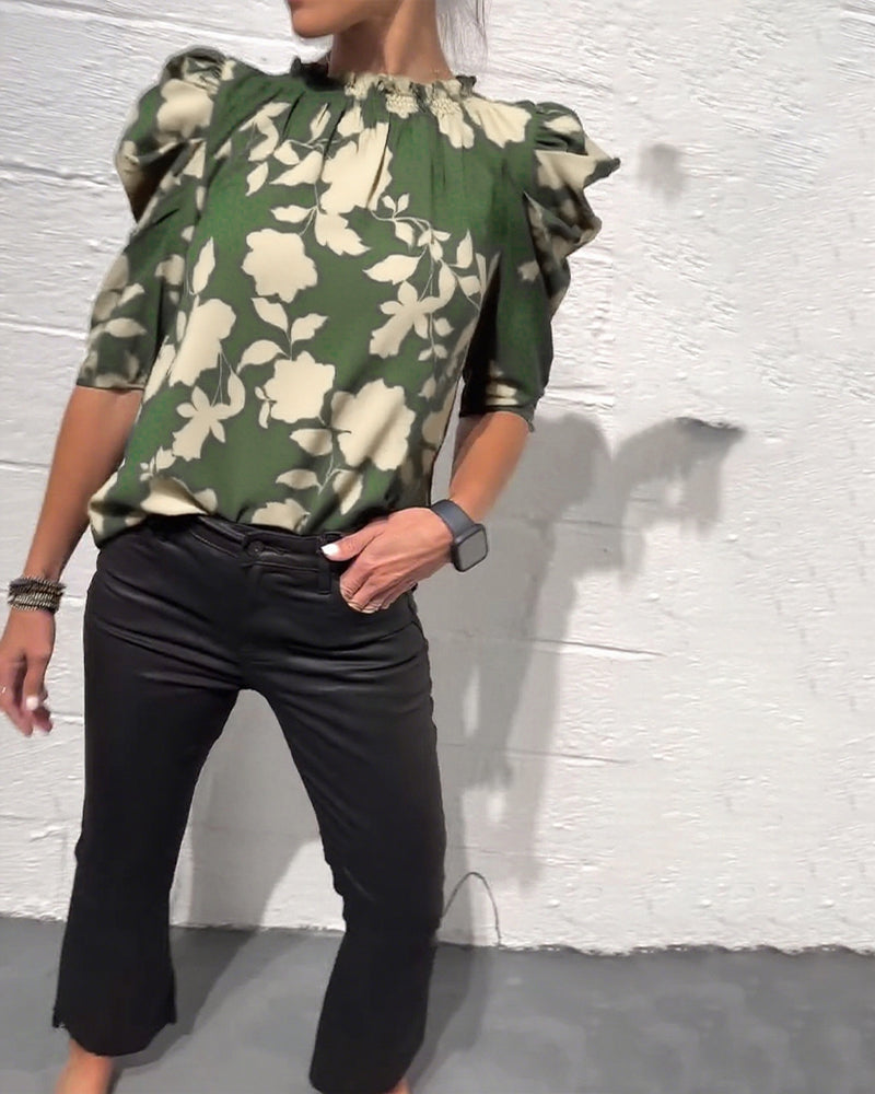 Clarisse™ | Ruffled Puff Sleeve Blouse