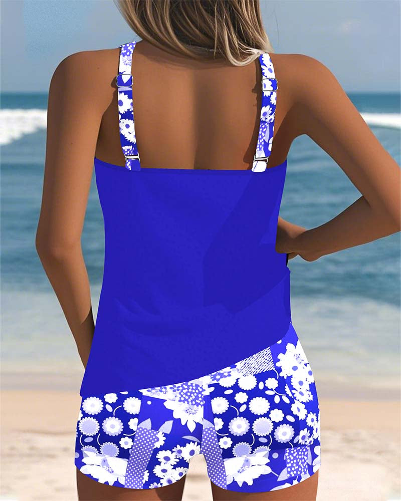 Marisse™ | Printed Swimsuit Tank & Boxer Set